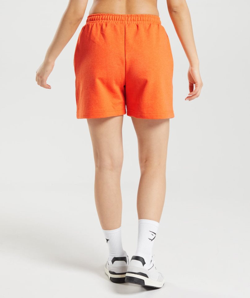 Women's Gymshark Rest Day Sweats Shorts Orange | NZ 2NEKWF